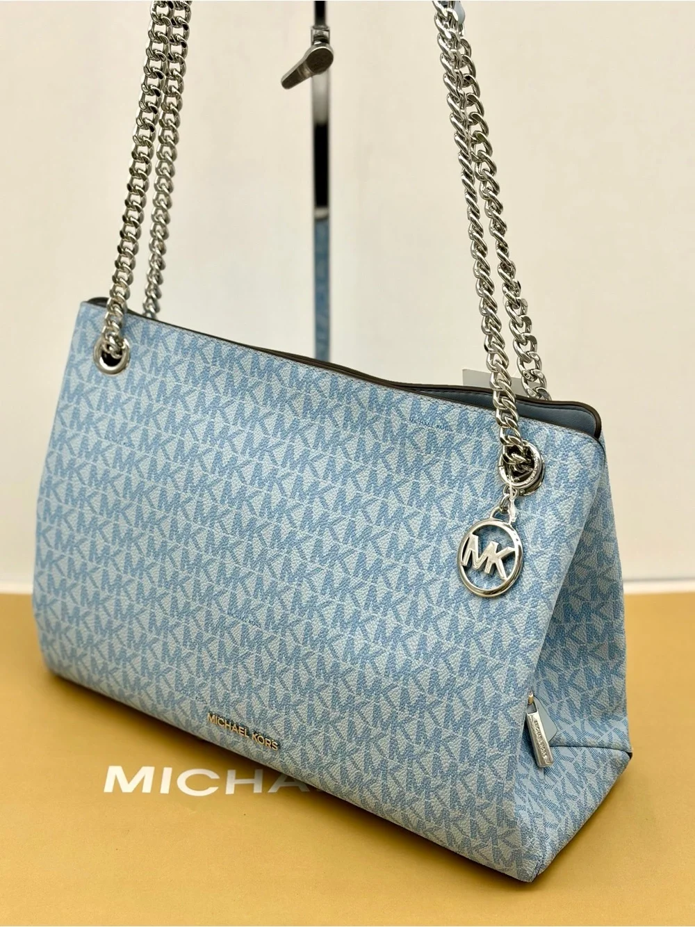 Michael Kors Christina Medium Signature Logo Shoulder Bag